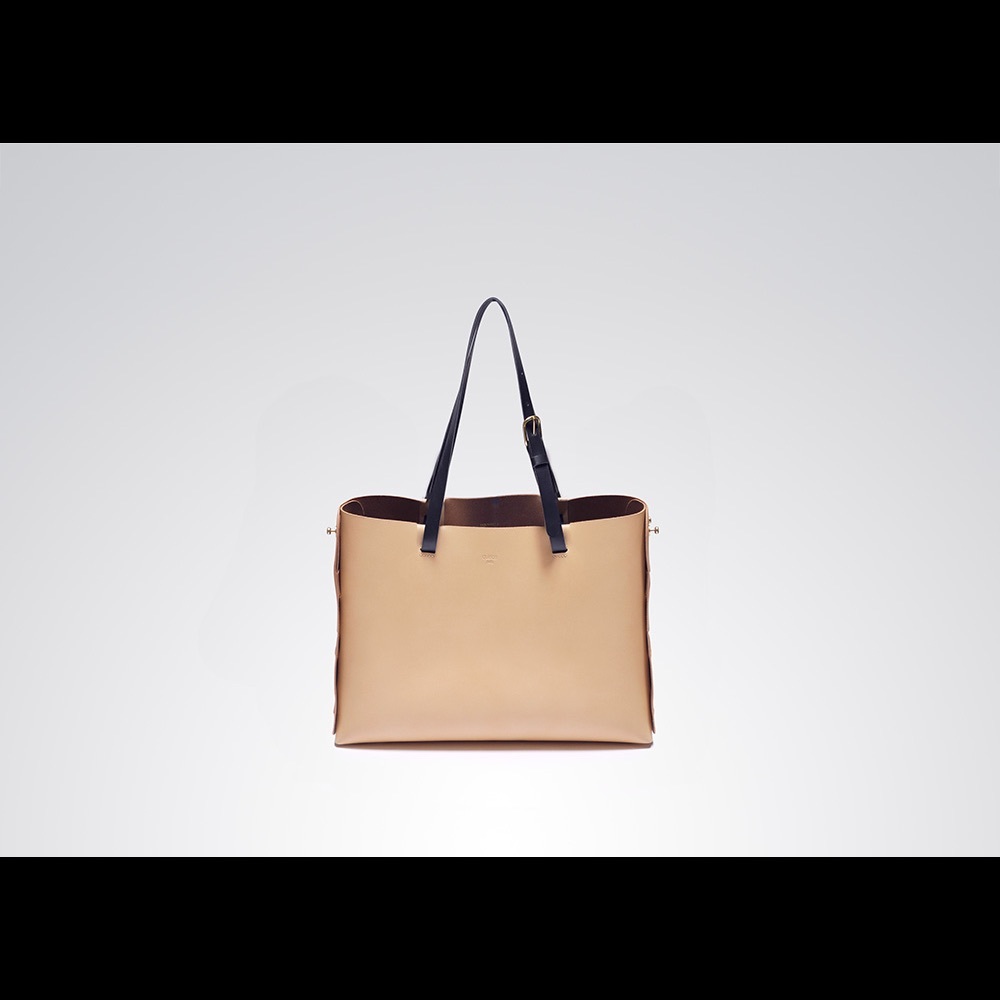 Quinoa tote, vegetable tanned leather